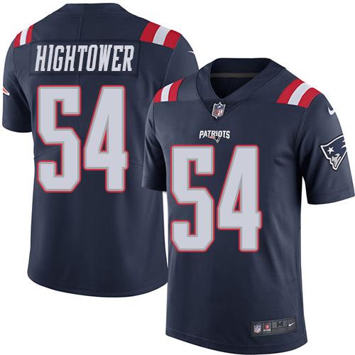 Nike Patriots #54 Dont'a Hightower Navy Blue Men's Stitched NFL Limited Rush Jersey